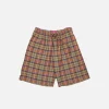 The Elder Statesman Burnout Plaid Raver Short