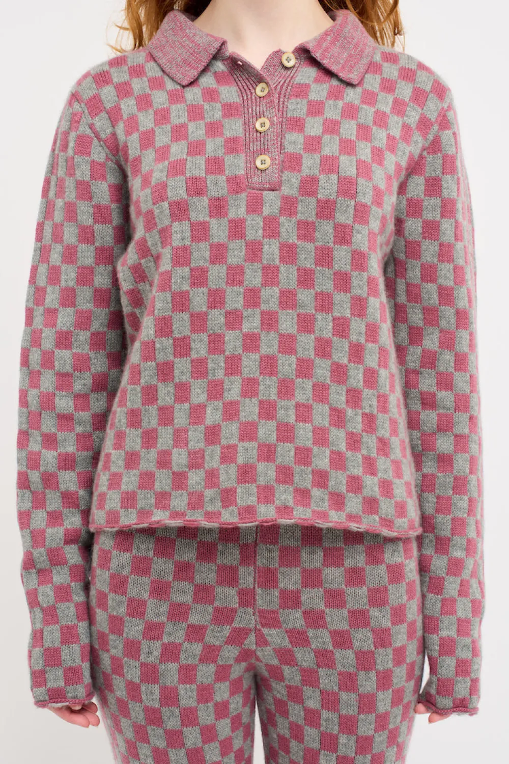 Women The Elder Statesman Checkered Women's Polo