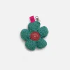 The Elder Statesman Crochet Flower Bud Keychain Charm