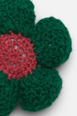 The Elder Statesman Crochet Flower Bud Keychain Charm