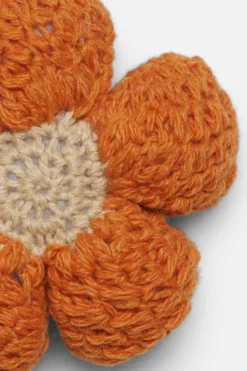 The Elder Statesman Crochet Flower Bud Keychain Charm