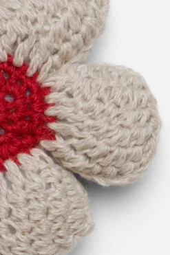 The Elder Statesman Crochet Flower Bud Keychain Charm