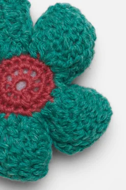 The Elder Statesman Crochet Flower Bud Keychain Charm
