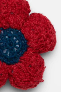 The Elder Statesman Crochet Flower Bud Keychain Charm