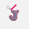 The Elder Statesman Crochet Letter Keychain Charm