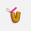 The Elder Statesman Crochet Letter Keychain Charm