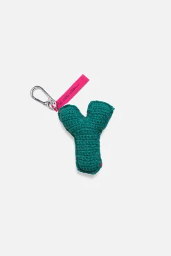 The Elder Statesman Crochet Letter Kechain Charm