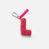 The Elder Statesman Crochet etter Keychain Charm