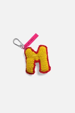 The Elder Statesman Crochet Letter Keychain Char