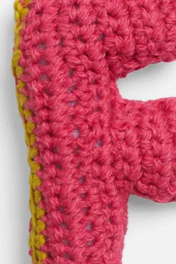 The Elder Statesman Crochet Letter Keychain Charm