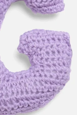 The Elder Statesman Crochet Letter Keychain Charm