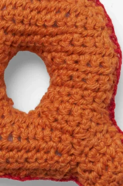 The Elder Statesman Crochet Letter Keychain Charm