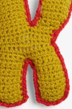 The Elder Statesman Crochet Letter eychain Charm