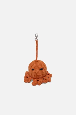 The Elder Statesman Crochet Octopus Keychain Charm