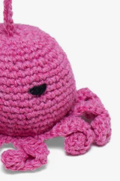 The Elder Statesman Crochet Octopus Keychain Charm