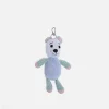 The Elder Statesman Crochet Teddy Bear Keychain Charm