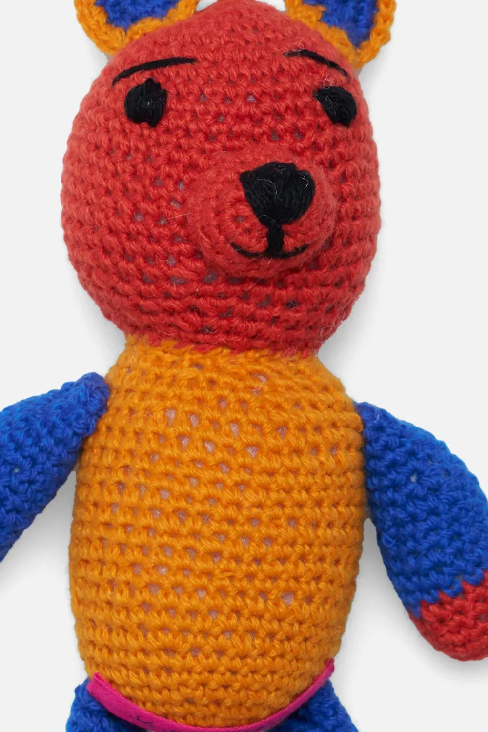 The Elder Statesman Crochet Teddy Bear Keychain Charm