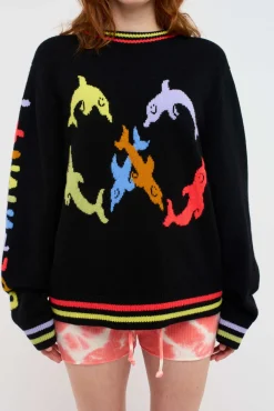 Women The Elder Statesman Dolphinity Women's Crew