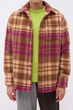 The Elder Statesman Felt Check Overshirt