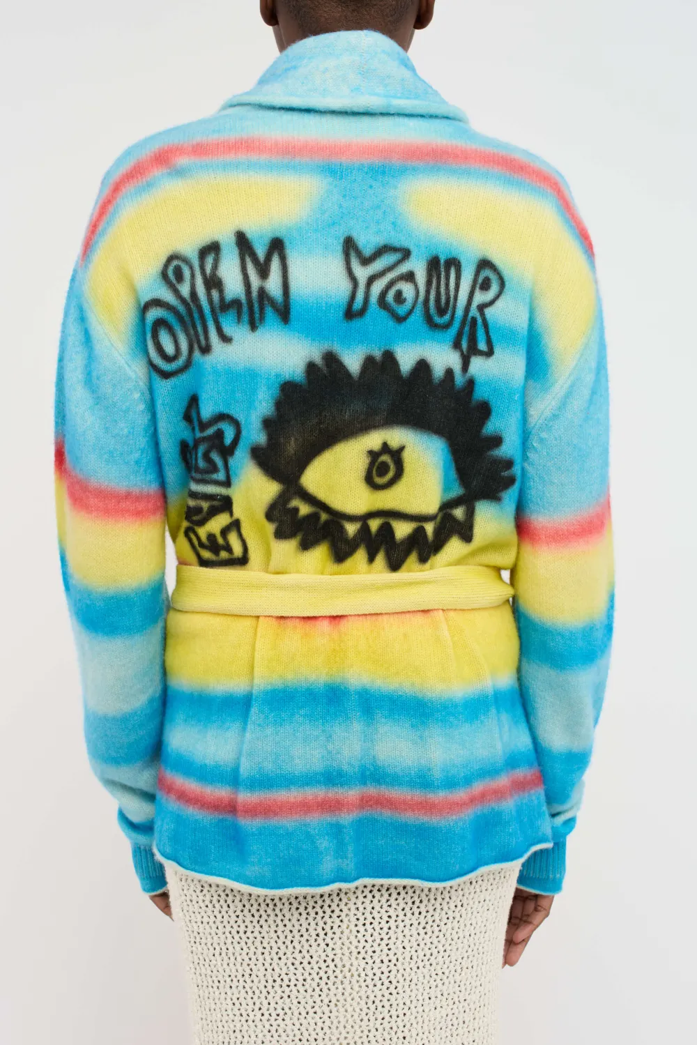 Women The Elder Statesman Graffiti Women's Belted Cardigan