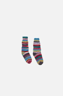 The Elder Statesman Hand Knit Mismatched Sock