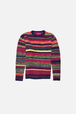 The Elder Statesman Hardwire Stripe Crew