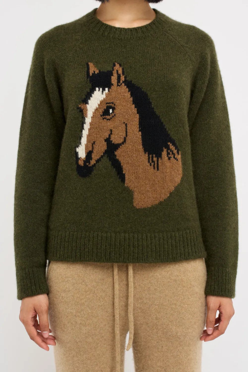 Women The Elder Statesman Horsey Raglan Crew