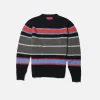 The Elder Statesman Jitney Stripe Crew