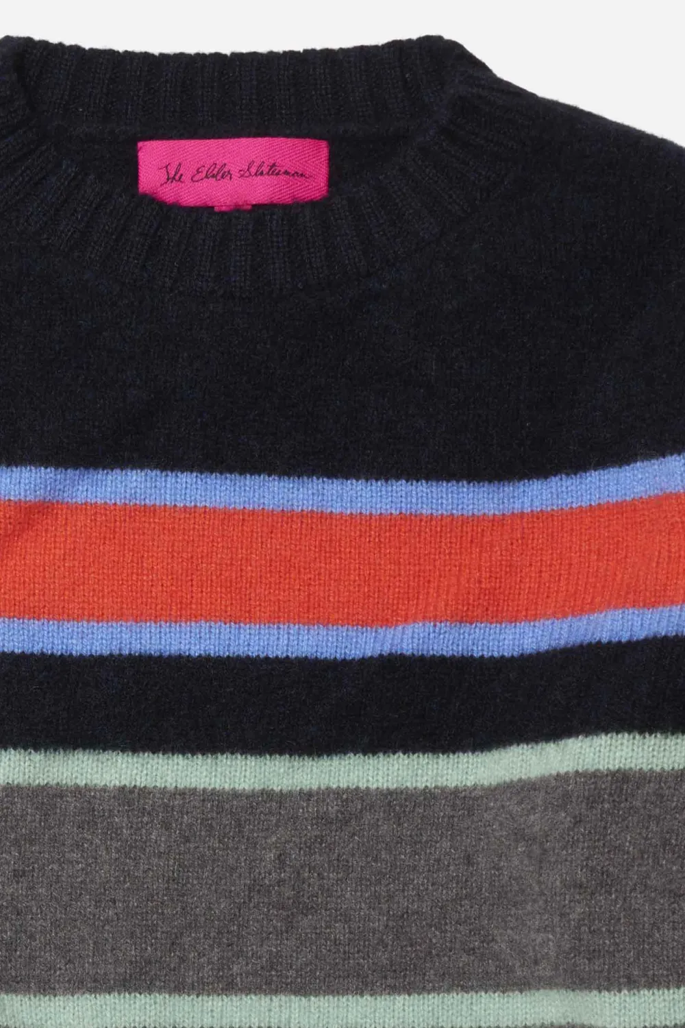 The Elder Statesman Jitney Stripe Crew