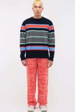 The Elder Statesman Jitney Stripe Crew