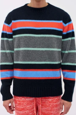 The Elder Statesman Jitney Stripe Crew
