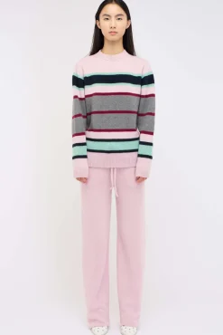 Women The Elder Statesman Jitney Stripe Women's Crew