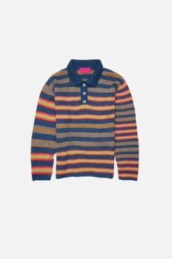 The Elder Statesman Leo Stripe Polo LS