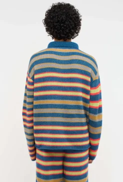 The Elder Statesman Leo Stripe Polo LS