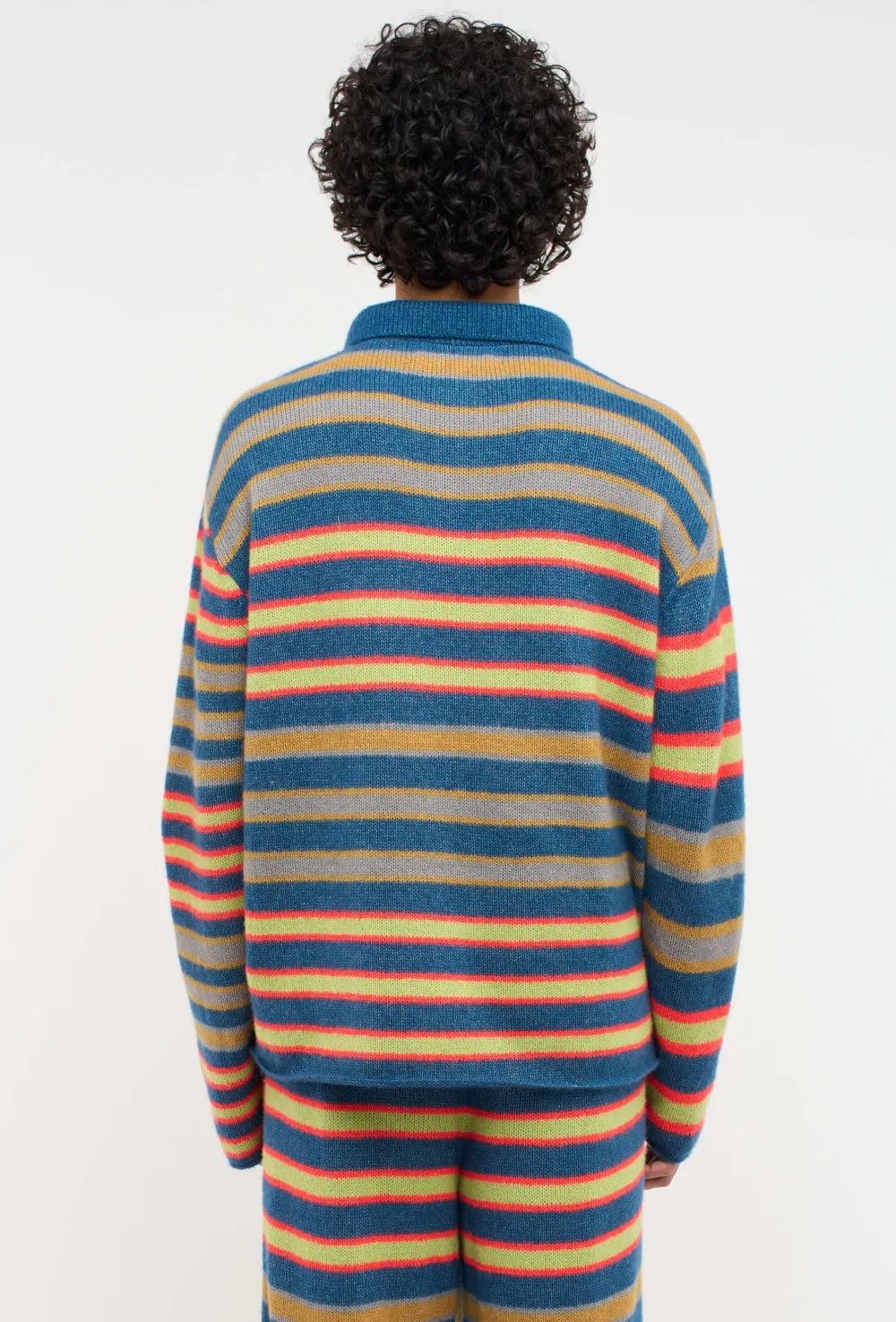 The Elder Statesman Leo Stripe Polo LS