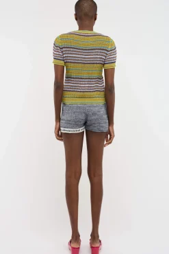 Women The Elder Statesman Nova Net Stripe Women's Top