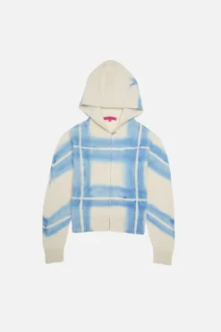 Women The Elder Statesman Plaid Dye Women's Zip Hoodie