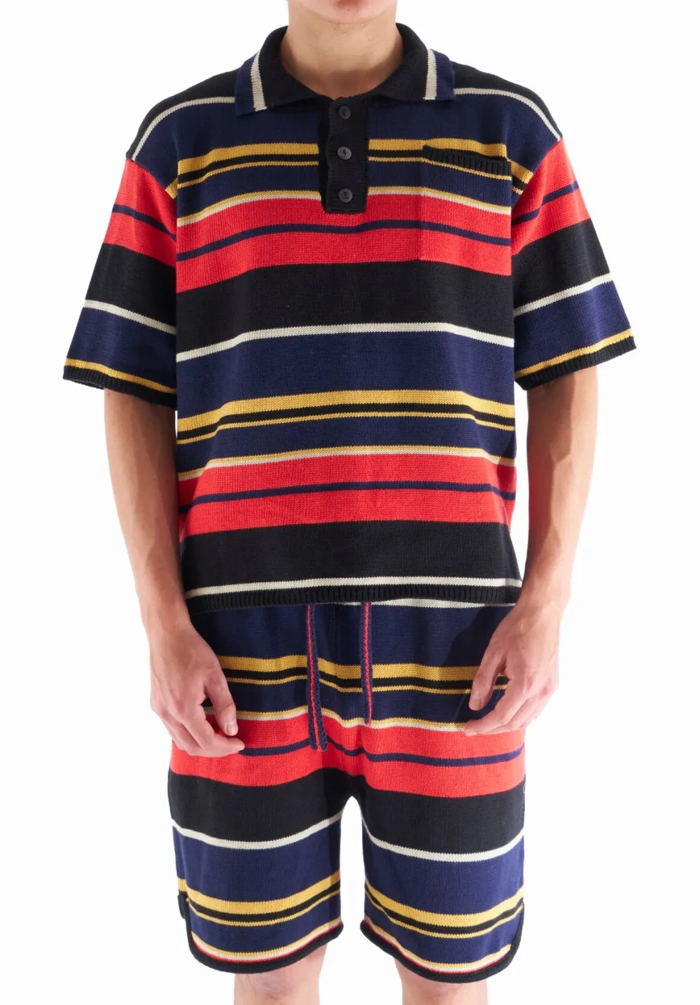 The Elder Statesman Rad Stripe Scally Polo