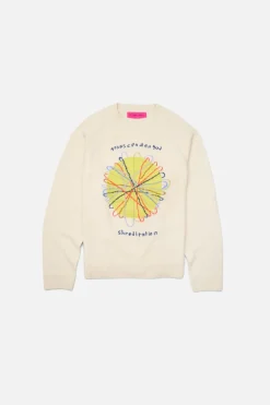 The Elder Statesman Shreditation Raglan Crew