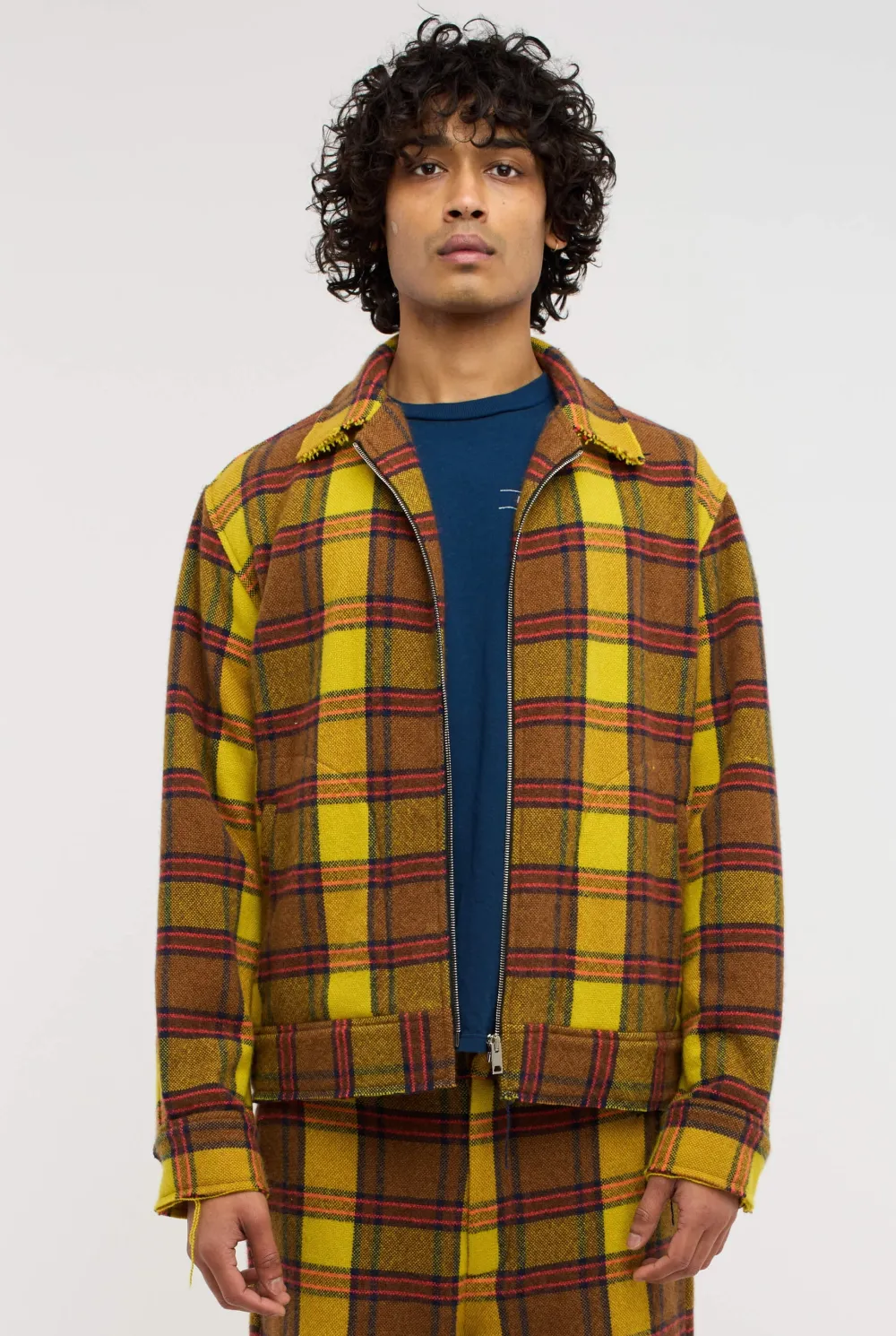 Women The Elder Statesman Sunshine Plaid Decon Jacket