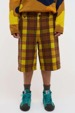 The Elder Statesman Sunshine Plaid Short