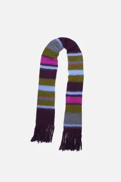 The Elder Statesman Thistle Stripe Giant Scarf