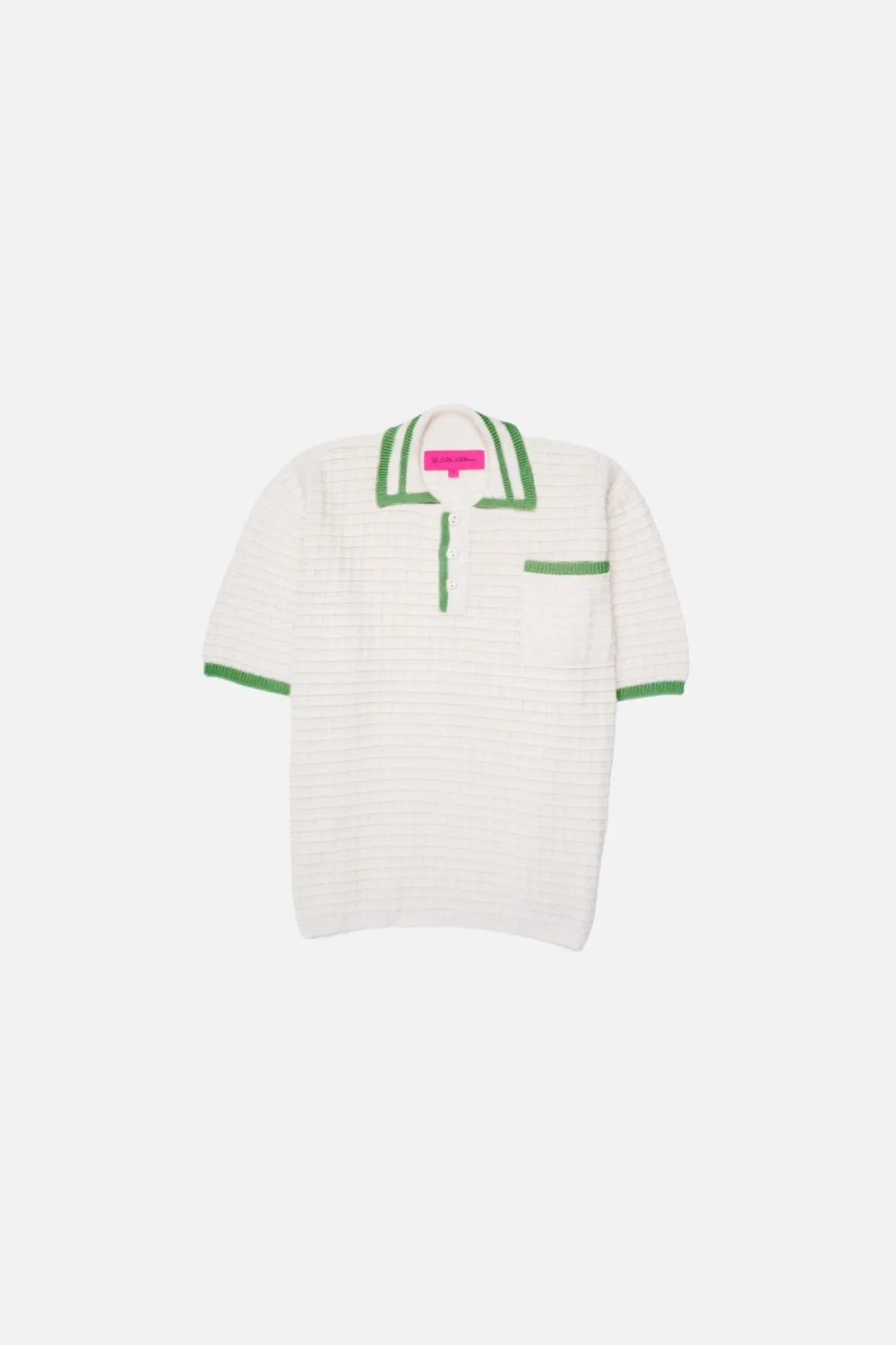 The Elder Statesman Waffle Knit Scally Polo
