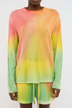 Women The Elder Statesman Wave Aura Women's Crew